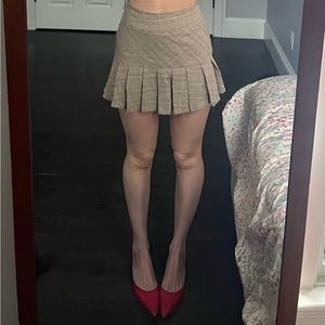 NWT Brown Plaid Mini Skirt